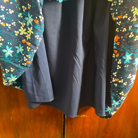 Gap Navy Floral Print Maternity Summer Sleeveless Midi Dress, Small - Picture 4 of 7